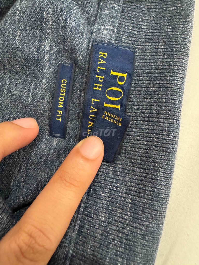 Pass áo thun polo Ralph Lauren Size M màu xanh