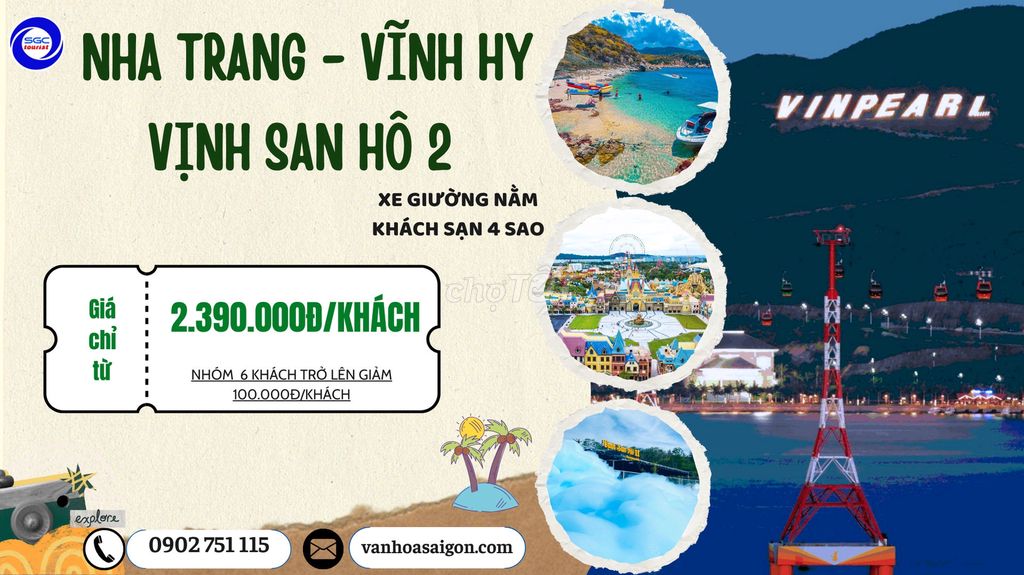 NHA TRANG 3N3Đ GIÁ CHỈ TỪ 2.390.000