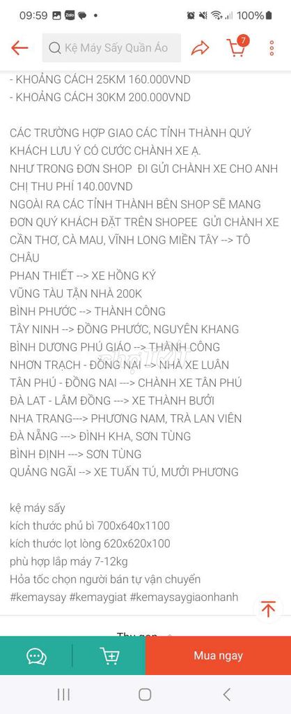 Kệ máy giặt máy sấy 2 tầng khung sắt + gỗ mới 99%