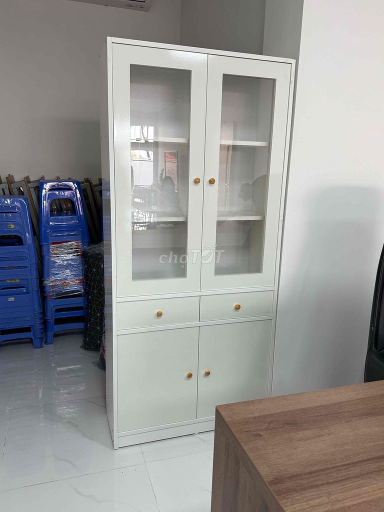 Tủ sách, tài liệu vp trưng bày gỗ công nghiệp 1m74. Mua bán Tủ, kệ gia đình tại Quận Ba Đình Hà Nội được đăng bởi MAI TRANG STORE hình 1