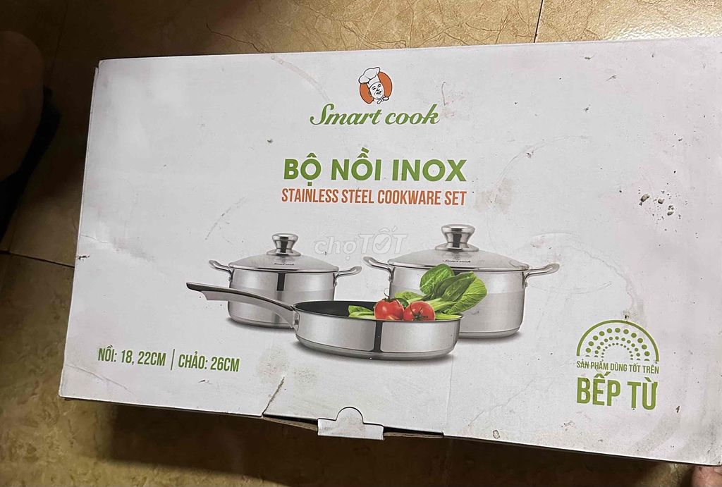 [THANH LÝ] Bộ nồi chảo Inox Smart Cook mới tinh 10. Mua bán Dụng cụ nhà bếp tại Huyện Nam Đàn Nghệ An được đăng bởi Nguyen Van Nhi hình 1