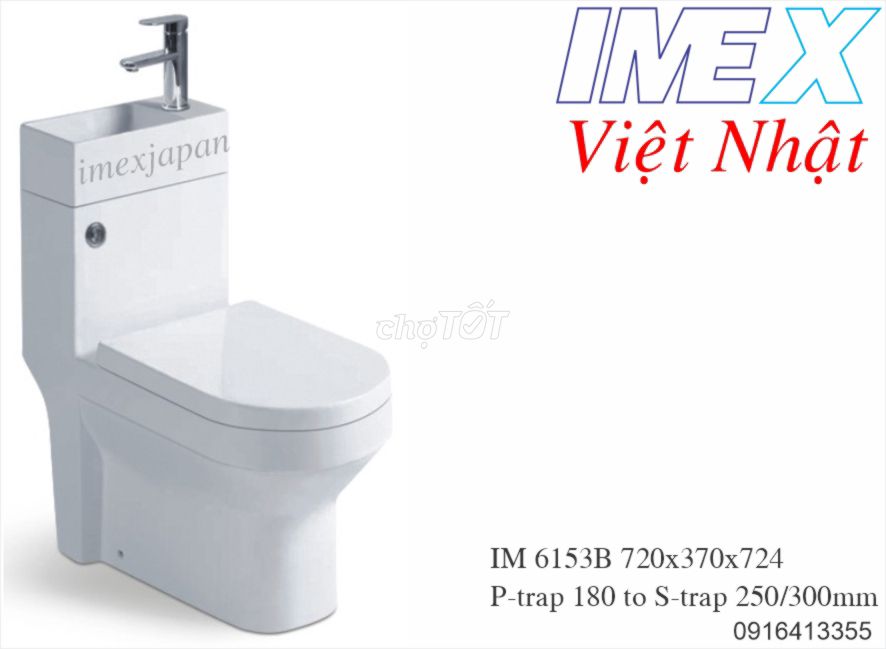 Bồn cầu liền lavabo IMEX Việt Nhật IM 6153B