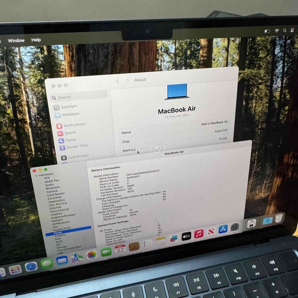 Macbook Air M4 13” 2025 16g/512g sạc13 lần bh5/27. Mua bán Laptop tại Quận 3 Tp Hồ Chí Minh được đăng bởi Phúc Nguyễn hình 1
