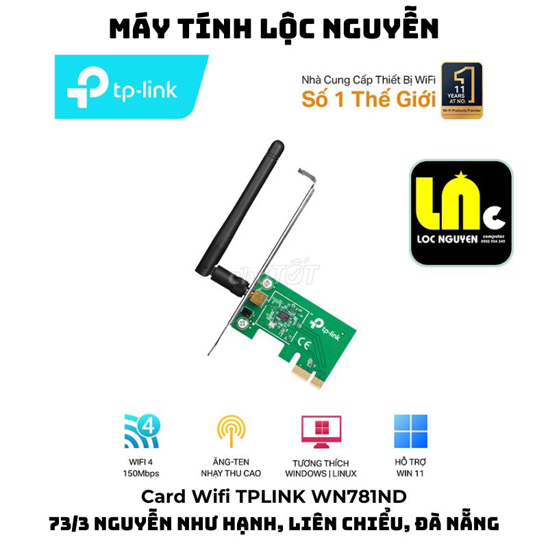 🔥Card Wifi TPLINK WN781ND 150Mbps 2.4G New BH 12TH
