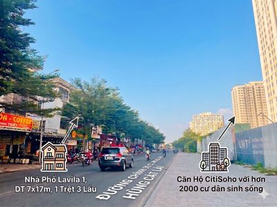 Cho thuê Nhà MT Lavila Đường 24m, 119m2, 1 Trệt 3 Lầu, KD Tốt, 25 tr
