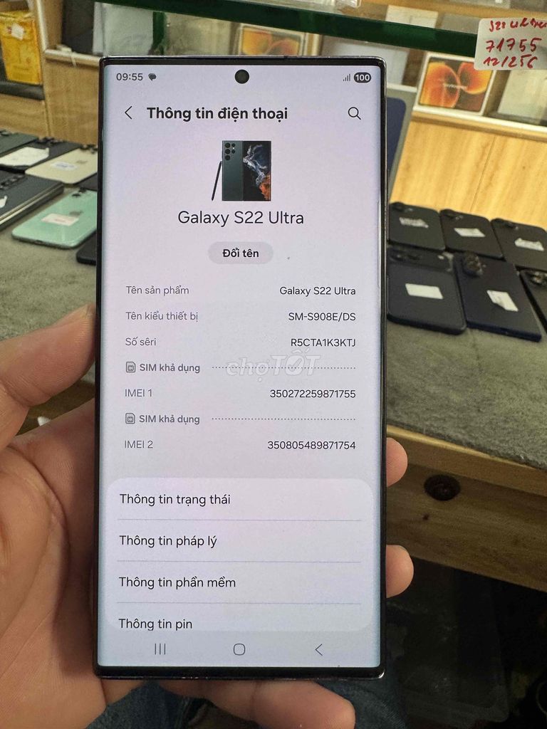 Samsung Galaxy S22 Ultra 256GB Đen. Mua bán Điện thoại tại Quận Đống Đa Hà Nội được đăng bởi Lê Khuyến hình 1