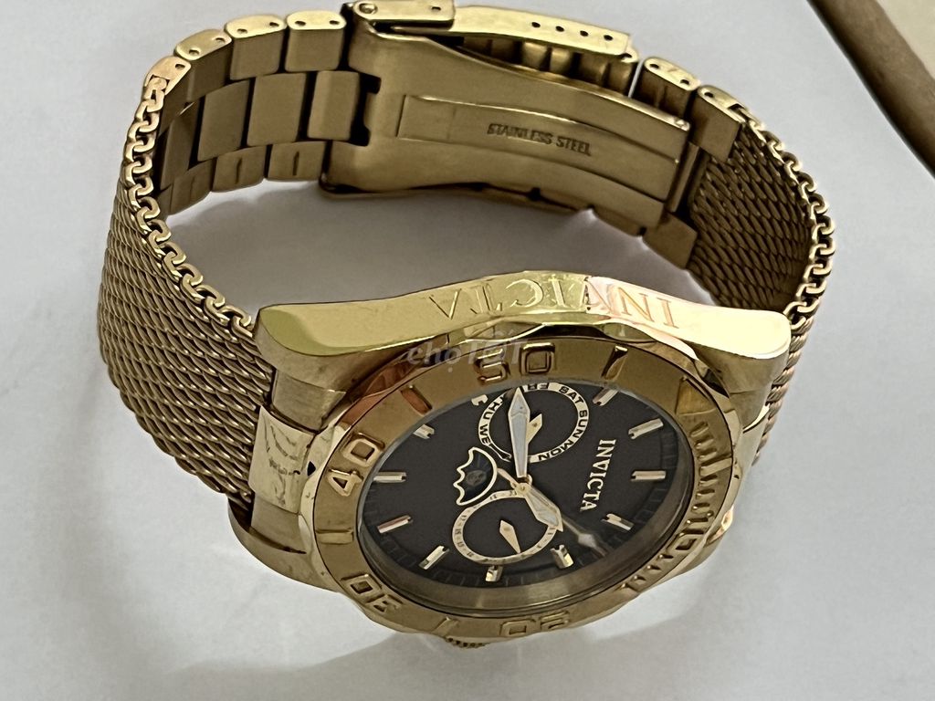 Đồng hồ Nam Invicta chính hãng Vàng size 45mm. Mua bán Đồng hồ tại Huyện Mê Linh Hà Nội được đăng bởi Thông Lê hình 1