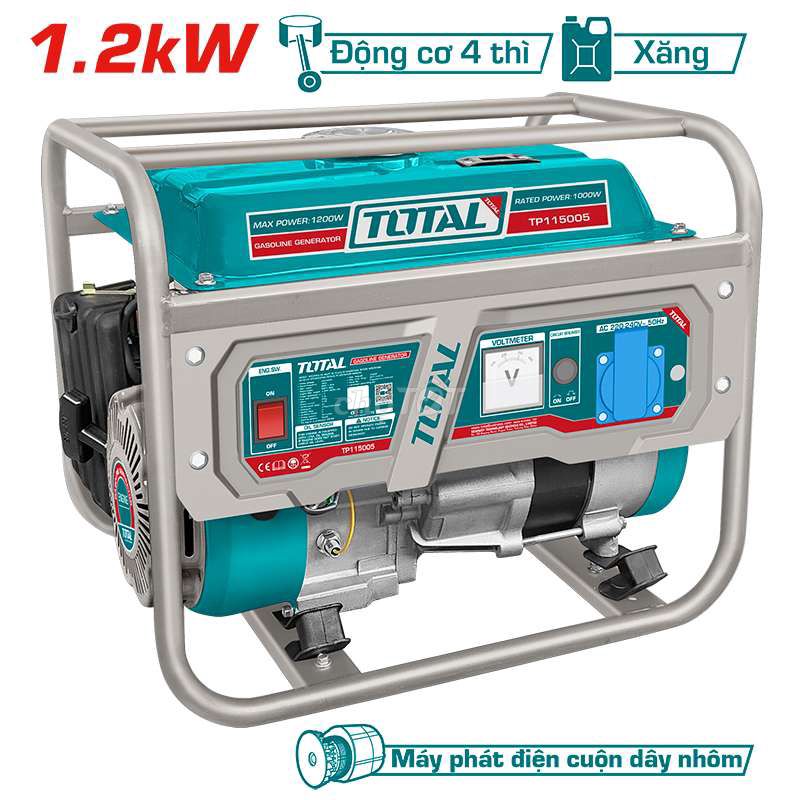 Máy phát điện dùng xăng Total TP115005