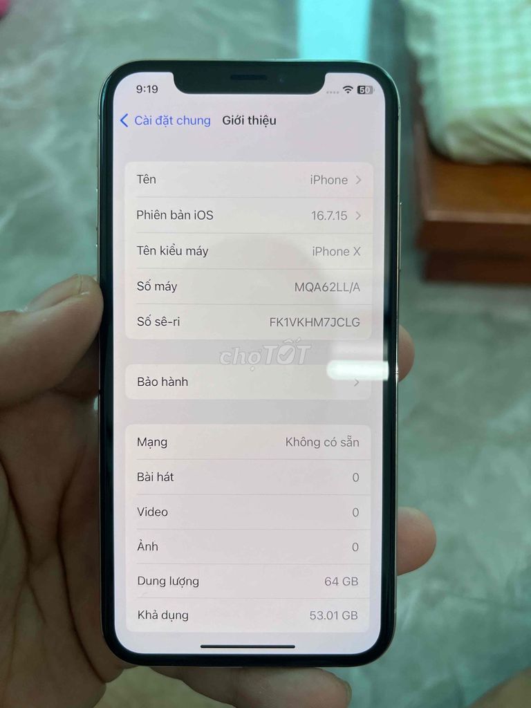 Apple iPhone X 64GB Bạc Đã sử dụng. Mua bán Điện thoại tại Huyện Kim Sơn Ninh Bình được đăng bởi Keng  hình 1