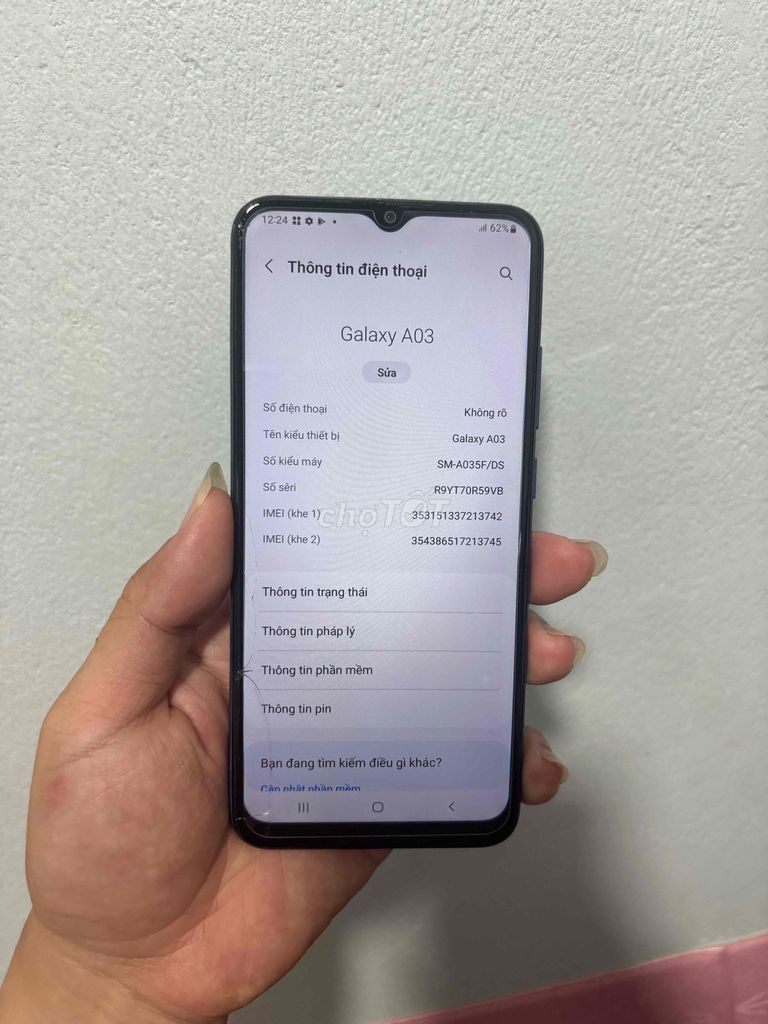 Samsung Galaxy A03 3GB/32GB Xanh. Mua bán Điện thoại tại Thành phố Bà Rịa Bà Rịa - Vũng Tàu được đăng bởi thanh lý hình 1
