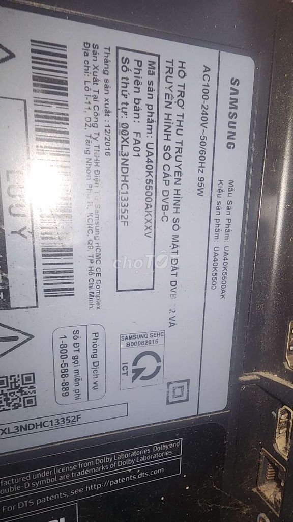 Tivi Samsung UA40K5500AK. Mua bán Tivi, Âm thanh tại Quận Thanh Khê Đà Nẵng được đăng bởi Hoang Nguyen hình 1