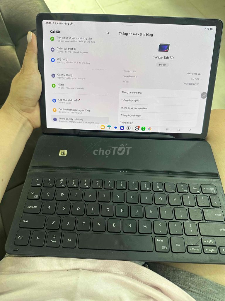Samsung Tab S9 Wifi 8/128G kèm S Pen+Keyboard. Mua bán Máy tính bảng tại Quận Nam Từ Liêm Hà Nội được đăng bởi Ngô Thị Yến hình 1