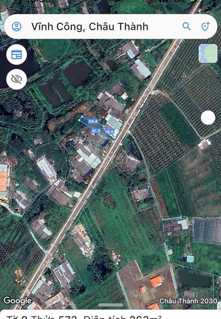 Mặt Tiền Lộ Dừa Vĩnh Công - 4.6x42m2 (260m2)- đường 9m - 1ty050tr TLCC