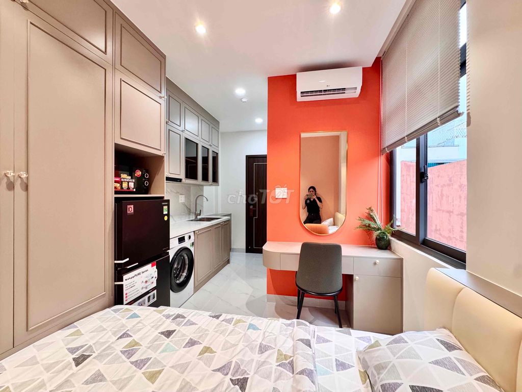 Phòng mới khu Bàu cát 2 gần DH Văn Hiến - quận Tân Bình - máy giặt