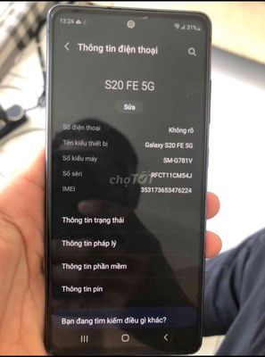 Samsung Galaxy S20 FE 5G Đen Snapdragon 865