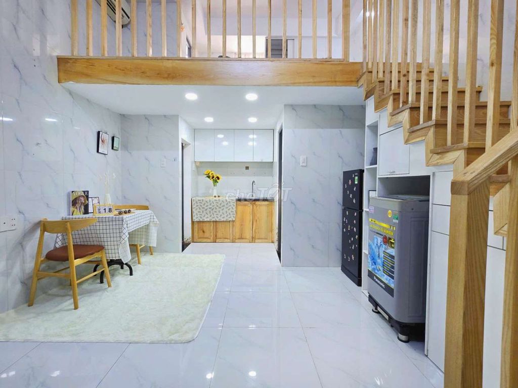 Căn hộ dịch vụ Duplex full nội thất gỗ cao cấp Tân Sơn Nhì - Tân Phú