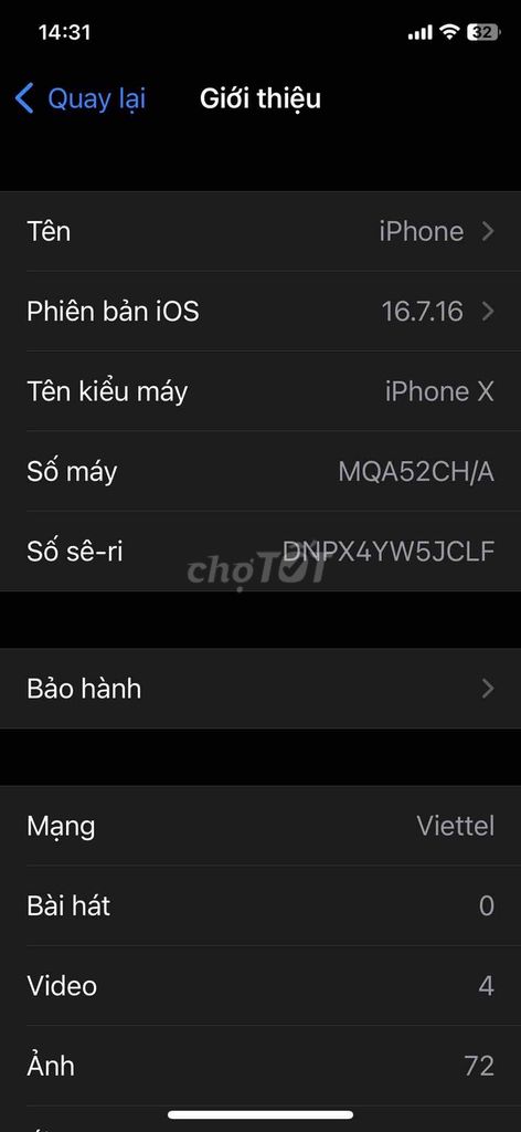 Apple iPhone X Đen. Mua bán Điện thoại tại Thành phố Thủ Đức Tp Hồ Chí Minh được đăng bởi chị mèo hình 1
