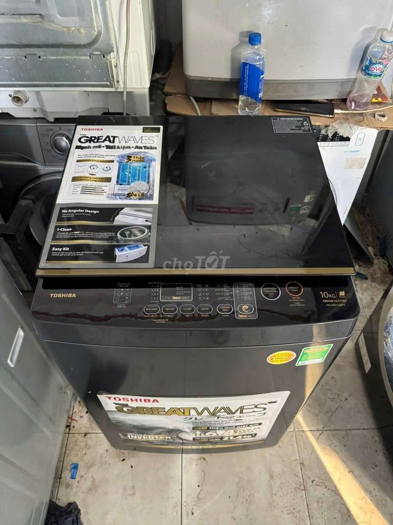 Máy giặt Toshiba 10kg Inverter Đen đã sử dụng. Mua bán Máy giặt tại Quận Ninh Kiều Cần Thơ được đăng bởi Hàng Điện Máy Thanh Lý hình 1