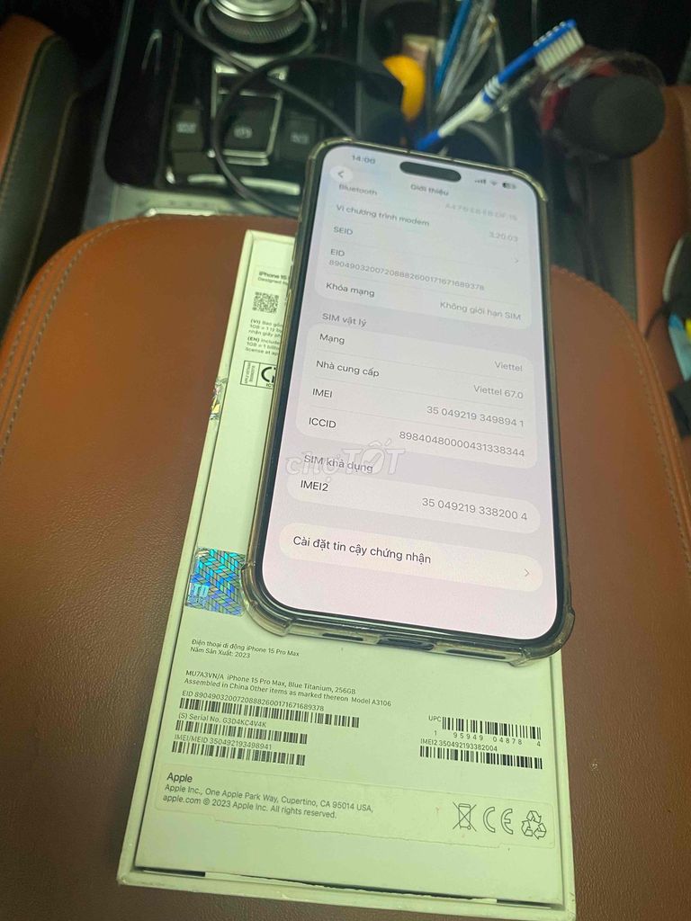 Iphone 15 ProMax Blue 256 GB VN/A zin keng. Mua bán Điện thoại tại Quận Phú Nhuận Tp Hồ Chí Minh được đăng bởi NTH hình 1