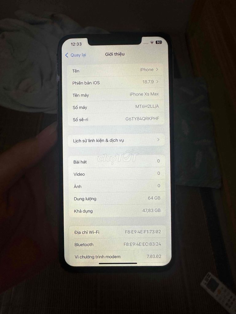 iPhone XS Max 64GB Mất Face ID. Mua bán Điện thoại tại Huyện Lạng Giang Bắc Giang được đăng bởi Anh Tuấn hình 1