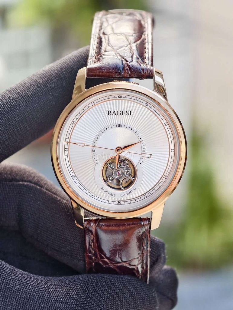 RAGESI Nam Thép mạ PVD Automatic Sapphire 40mm. Mua bán Đồng hồ tại Quận Hải Châu Đà Nẵng được đăng bởi Đồng Hồ 2hand Chính Hãng hình 1