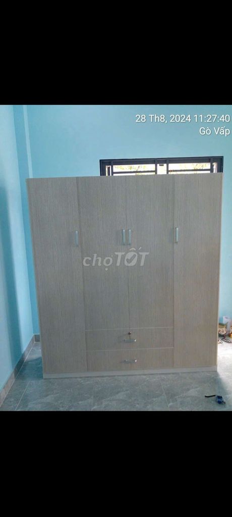 TỦ NHỰA ĐÀI LOAN 4 CÁNH MÀU VÂN GỖ SỒI . Mua bán Tủ, kệ gia đình tại Thành phố Biên Hòa Đồng Nai được đăng bởi Tủ nhựa đài loan hoàng quân hình 1