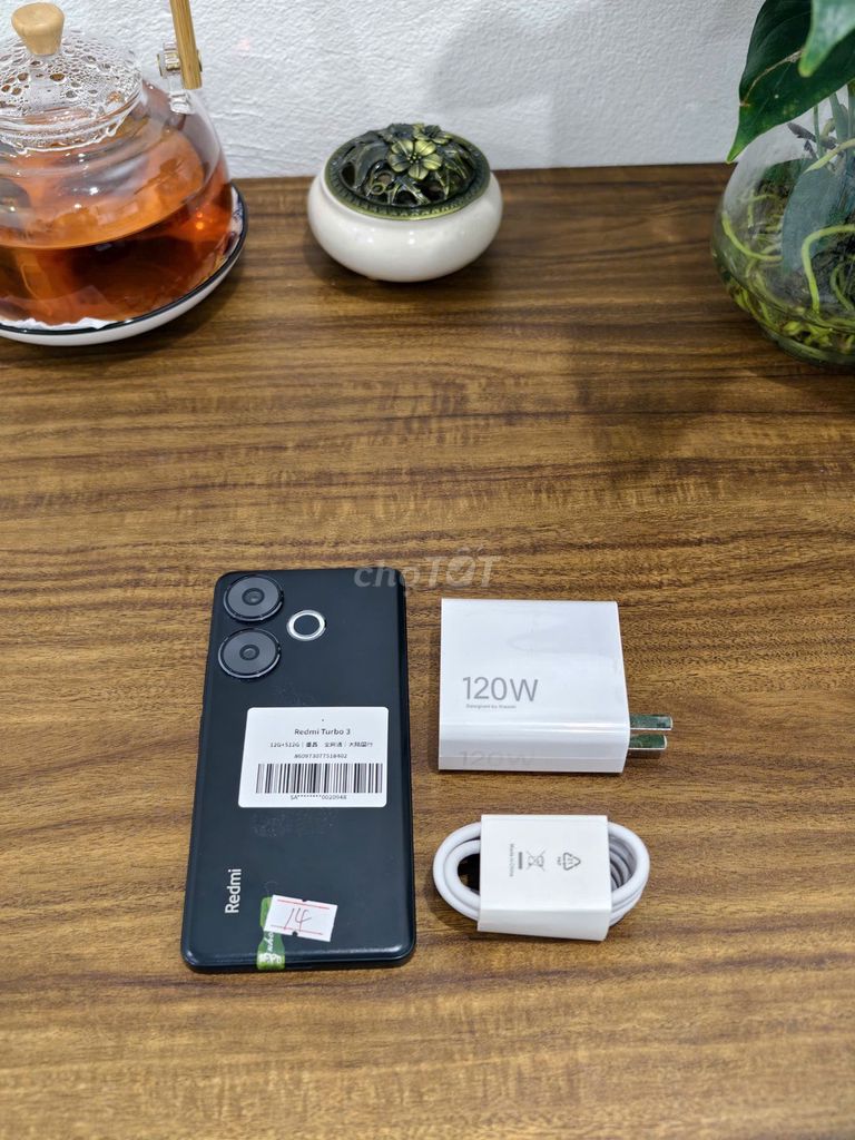 Xiaomi Redmi Turbo 3 12/512 Đen sạc 120w có COD. Mua bán Điện thoại tại Quận Ba Đình Hà Nội được đăng bởi Android Top hình 1