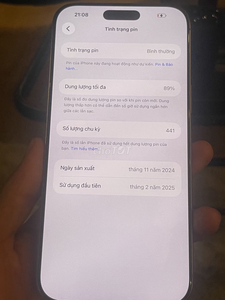 Apple iPhone 16 Pro Max 256GB Vàng sa mạc. Mua bán Điện thoại tại Thành phố Thủ Đức Tp Hồ Chí Minh được đăng bởi Tien Pham hình 1