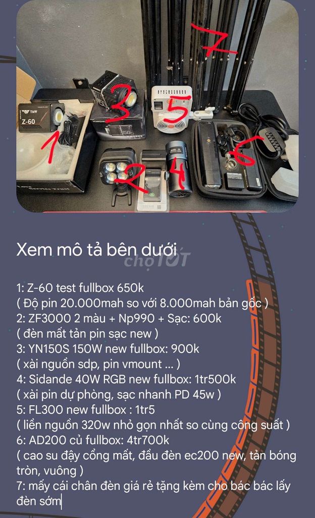 ĐÈN QUAY PHIM CHỤP HÌNH. Mua bán Máy ảnh, Máy quay tại Quận Bình Tân Tp Hồ Chí Minh được đăng bởi Tài hình 1
