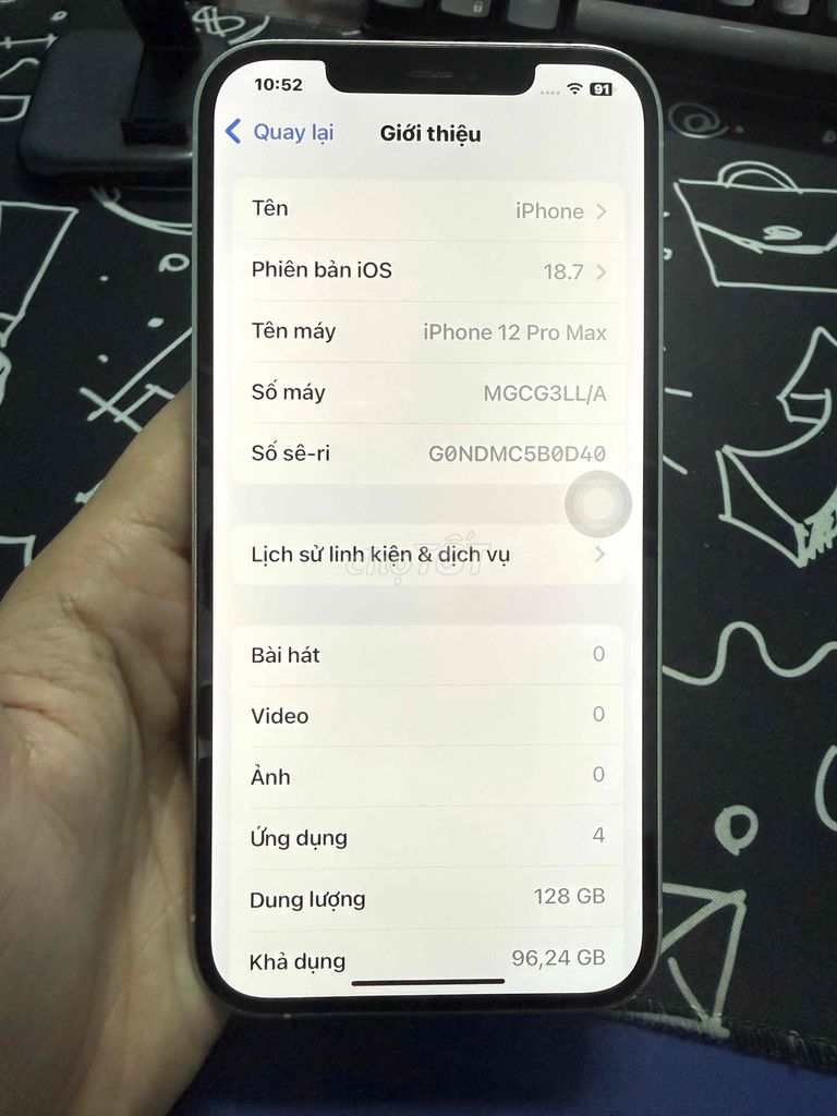 Apple iPhone 12 Pro Max 128GB Bạc. Mua bán Điện thoại tại Quận Bình Tân Tp Hồ Chí Minh được đăng bởi Hiệp Hoàng hình 1