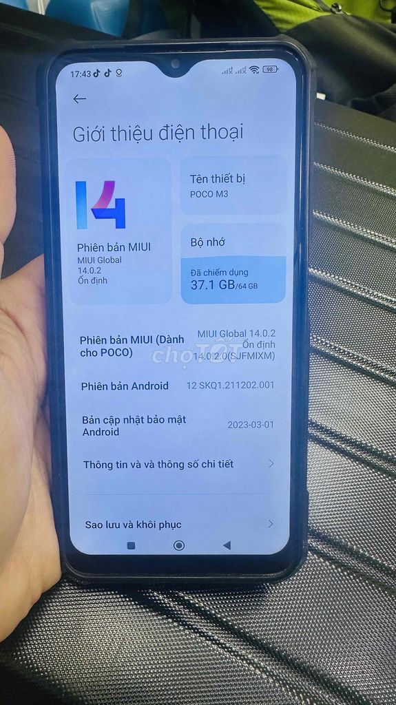 POCO M3 64GB Xanh. Mua bán Điện thoại tại Thành phố Thủ Đức Tp Hồ Chí Minh được đăng bởi Cường  hình 1