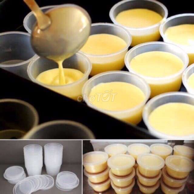 Sỉ bánh flan nguyên chất chỉ sữa và trứng .