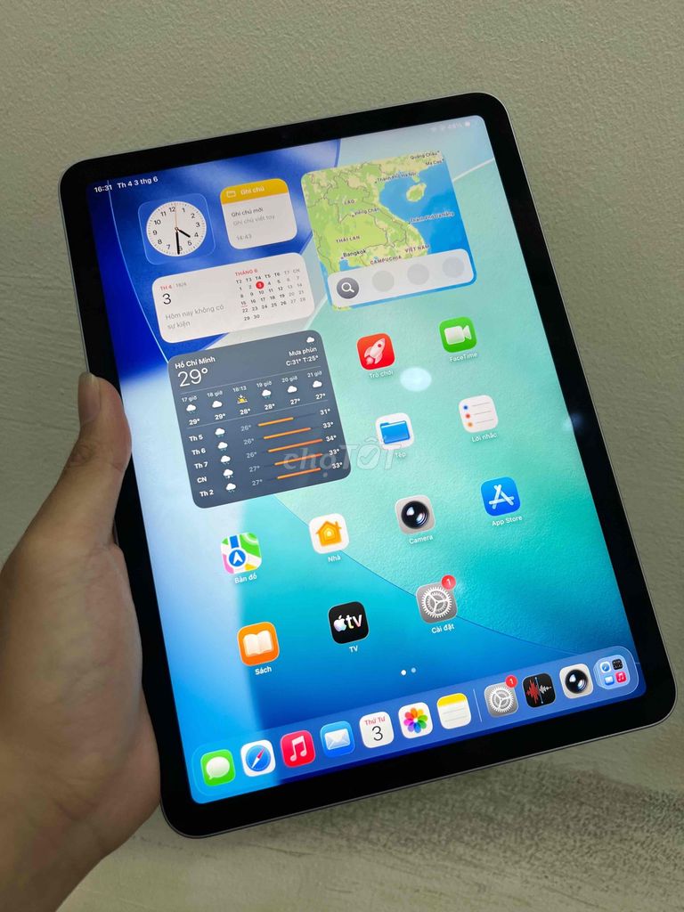 iPad Air 4 256GB Xanh giá thanh lý, có fix. Mua bán Máy tính bảng tại Quận Tân Bình Tp Hồ Chí Minh được đăng bởi TechCare hình 1