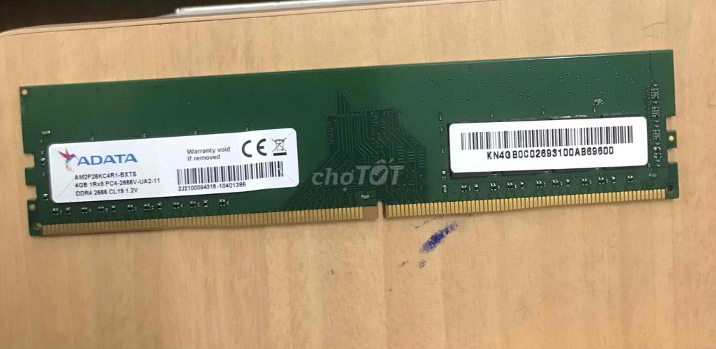 RAM ADATA 4GB DDR4 2666V. Mua bán Linh kiện (RAM, Card...) tại Quận 1 Tp Hồ Chí Minh được đăng bởi Fong Tran hình 1