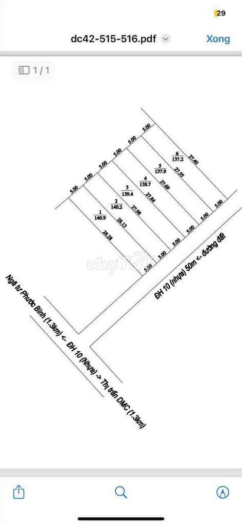 5*28m full thổ cư rớt nhựa DH10 gần TT.DMC