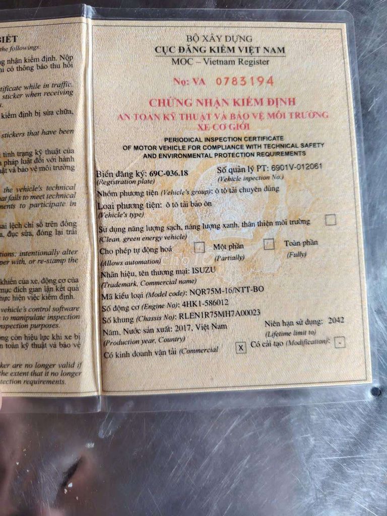 Izuzu 6t2 đời 17 thùng composite thanh thảo. Mua bán Xe tải, xe ben tại Quận 12 Tp Hồ Chí Minh được đăng bởi Lê văn Khoa  hình 9