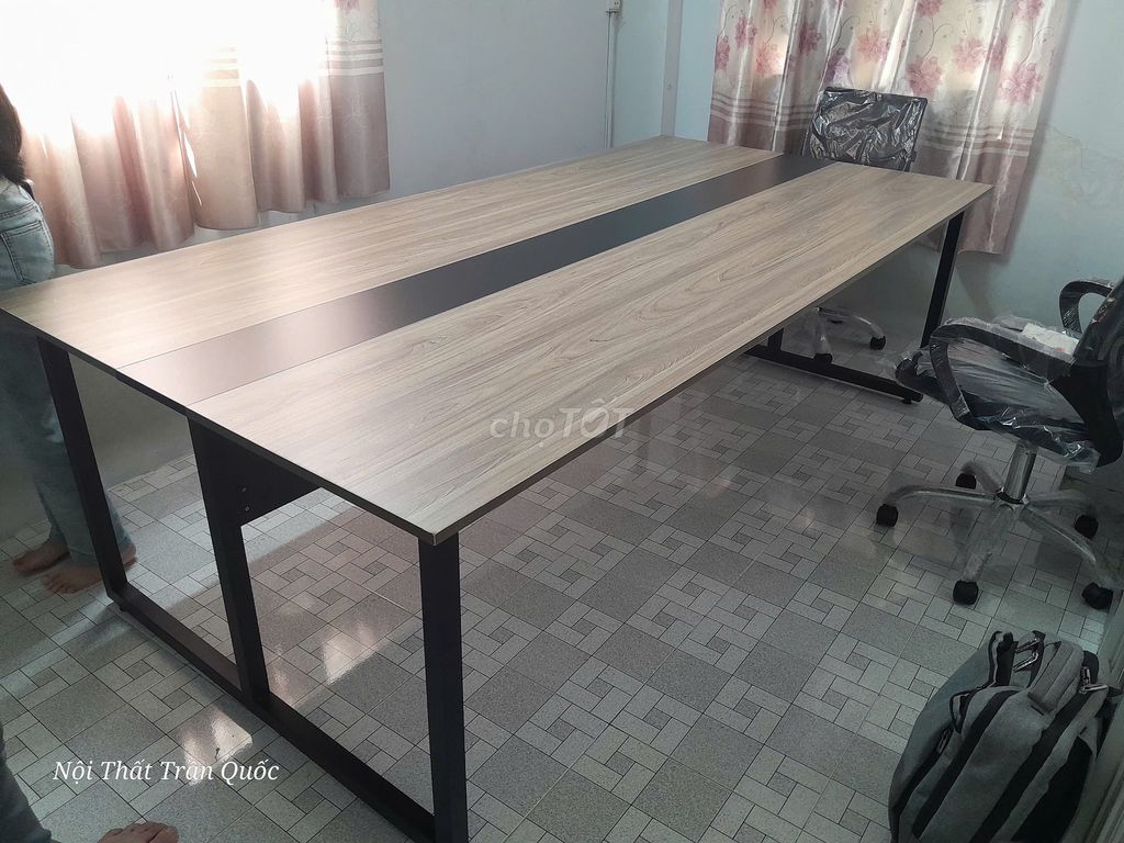 Bàn làm việc nhóm  MDF  1m2x2m4. Mua bán Đồ dùng văn phòng tại Quận 6 Tp Hồ Chí Minh được đăng bởi đỗ thị kim trâm  hình 1