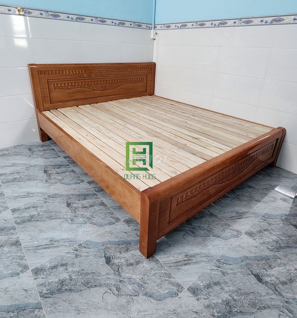 GIƯỜNG NGỦ GỖ SỒI TỰ NHIÊN. Mua bán Giường, chăn ga gối nệm tại Huyện Bình Chánh Tp Hồ Chí Minh được đăng bởi Nội Thất Quang Hùng TD hình 1