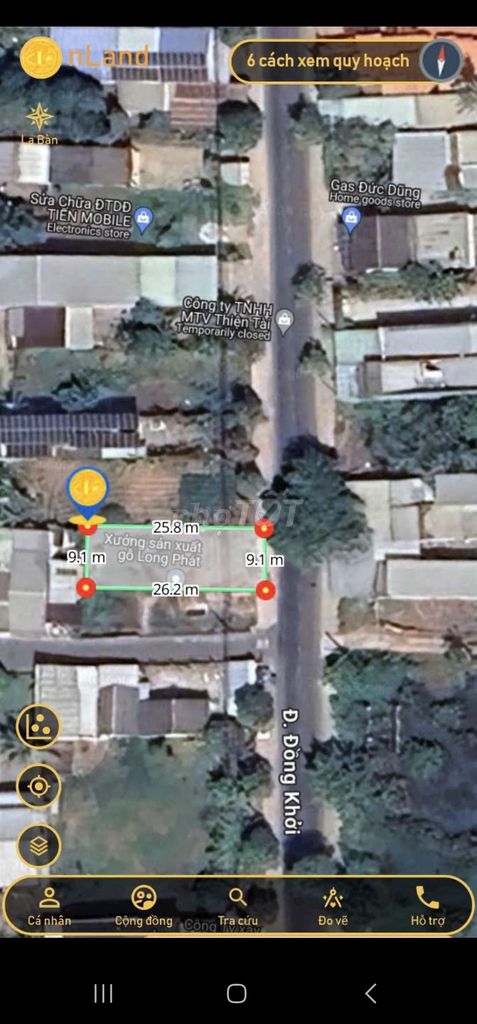 Đất mặt tiền đường Đồng Khởi