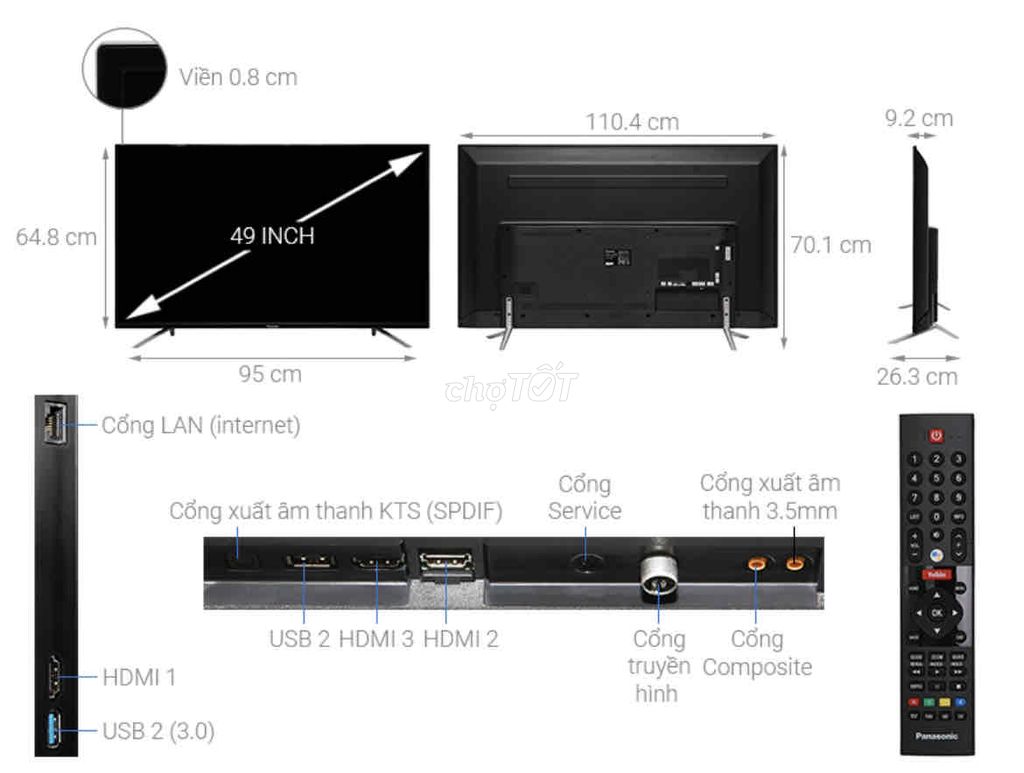 Tivi Smart  TV 49 inch Giọng nói ❤ Giao Lắp