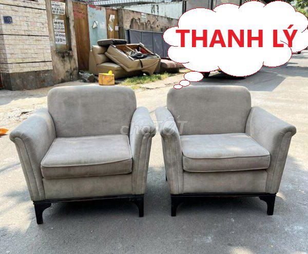 Ghế sofa đơn, sofa vải, sofa nệm bọc vải thanh lý