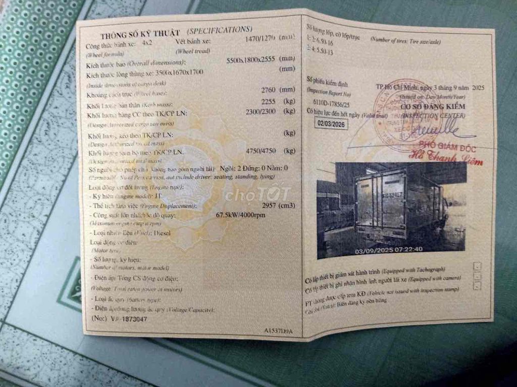 Xe KIA K165 đời 2015 2.3 tấn, Xe bao đẹp như hình. Mua bán Xe tải, xe ben tại Huyện Hòa Thành Tây Ninh được đăng bởi Thị Liên hình 6