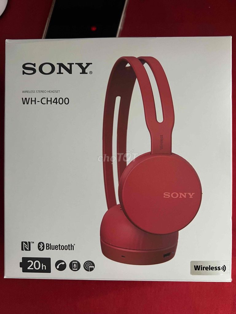 Tai nghe Bluetooth Sony WH-CH400 Đỏ. Mua bán Tivi, Âm thanh tại Quận 6 Tp Hồ Chí Minh được đăng bởi Ngọc Trúc hình 1