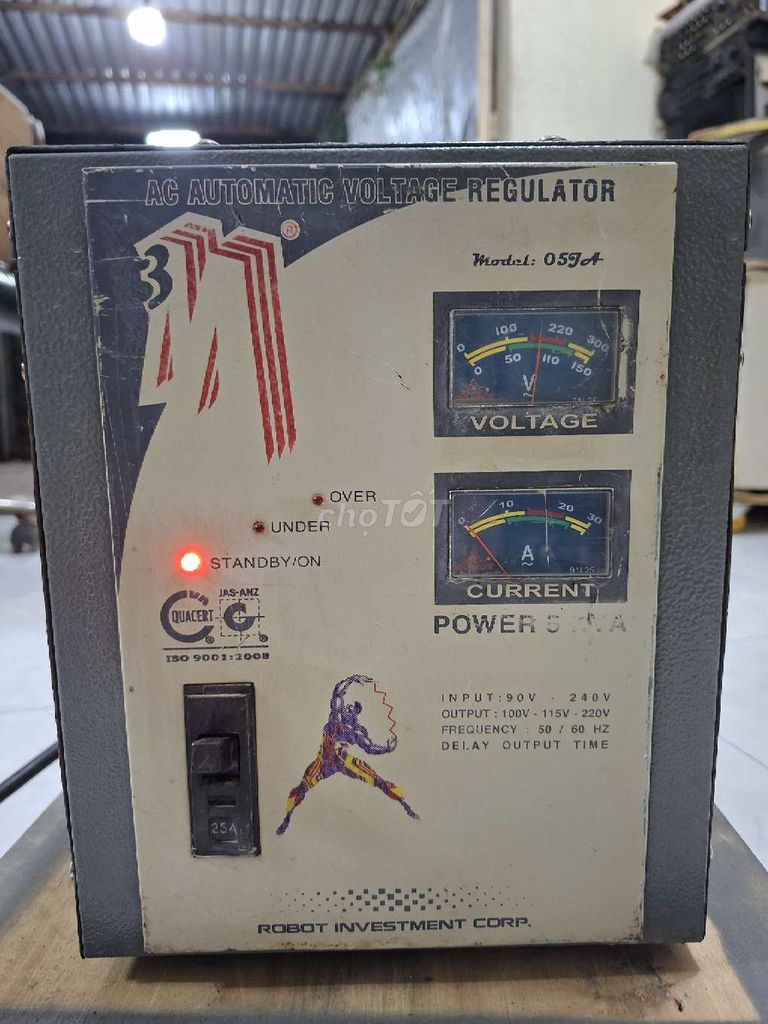 Ổn áp Robot 5kva dải 90VInvestment 059A. Mua bán Đồ chuyên dụng, Giống nuôi trồng tại Huyện Bến Lức Long An được đăng bởi Tình Tuân Group hình 1