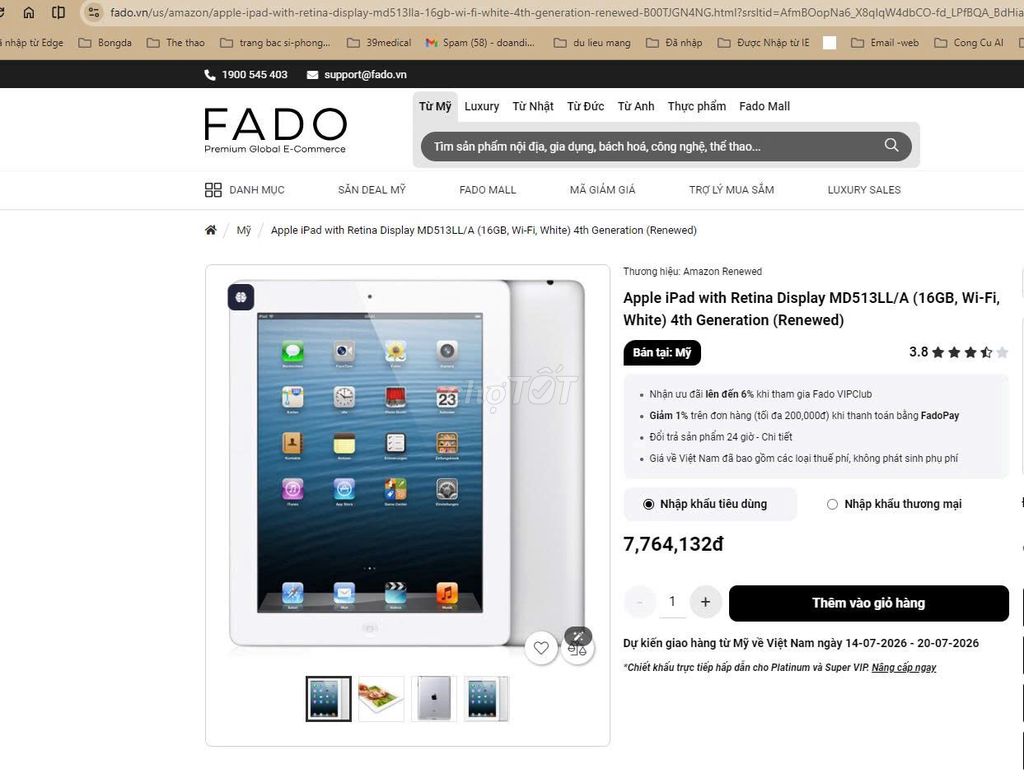 Apple iPad Gen 4 16GB Bạc Nhật Bản Đã qua sử dụng. Mua bán Máy tính bảng tại Thành phố Thủ Đức Tp Hồ Chí Minh được đăng bởi Đoàn Văn Dĩ hình 1