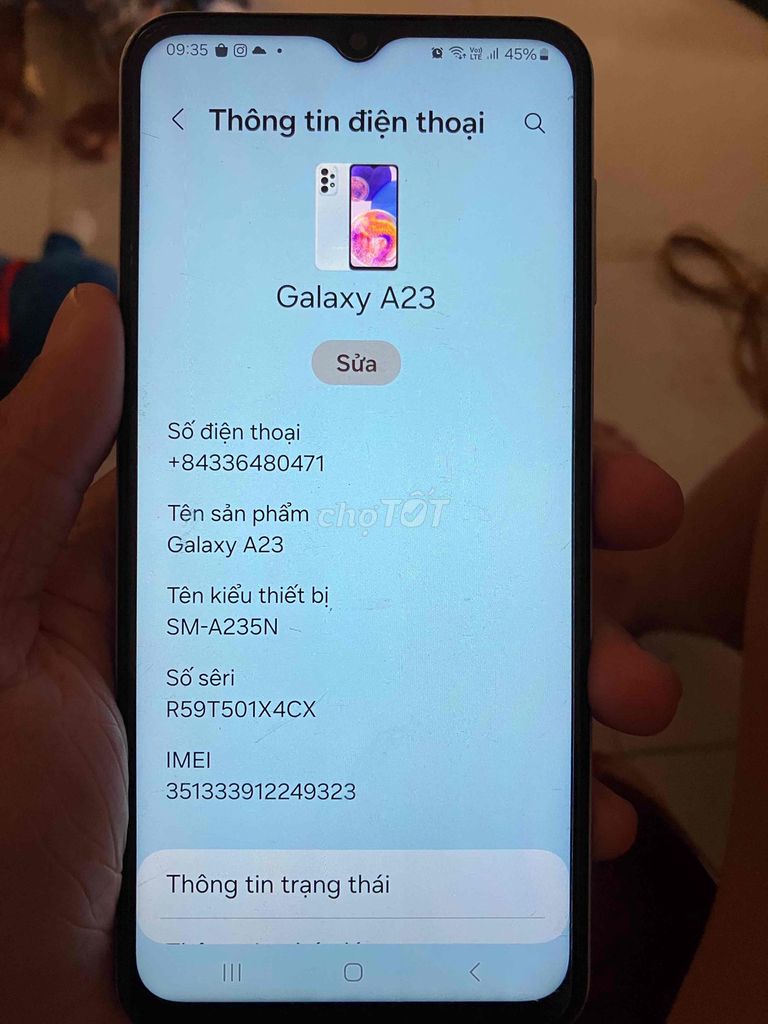 Samsung Galaxy A23 128GB 4GB Like New. Mua bán Điện thoại tại Thành phố Biên Hòa Đồng Nai được đăng bởi Lê Quân hình 1