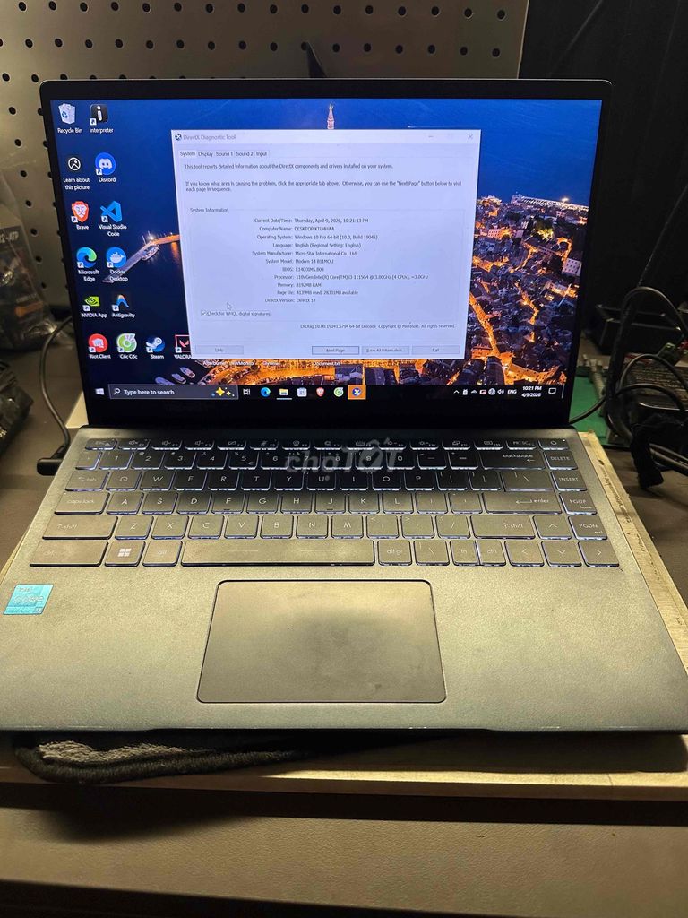 laptop msi moden 14 i3 1115g4/8gb. Mua bán Laptop tại Quận Cái Răng Cần Thơ được đăng bởi KH Khanh hình 1