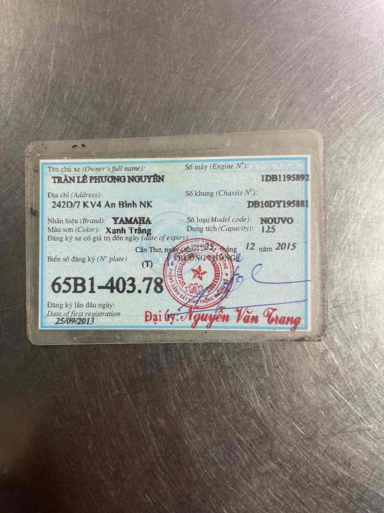 NOUVO Fi 2013 BS 65 C. THƠ CÓ HỖ GÓP OĐ CÓ ĐỖI XE. Mua bán Xe máy tại Huyện Hóc Môn Tp Hồ Chí Minh được đăng bởi Khaianh  hình 5