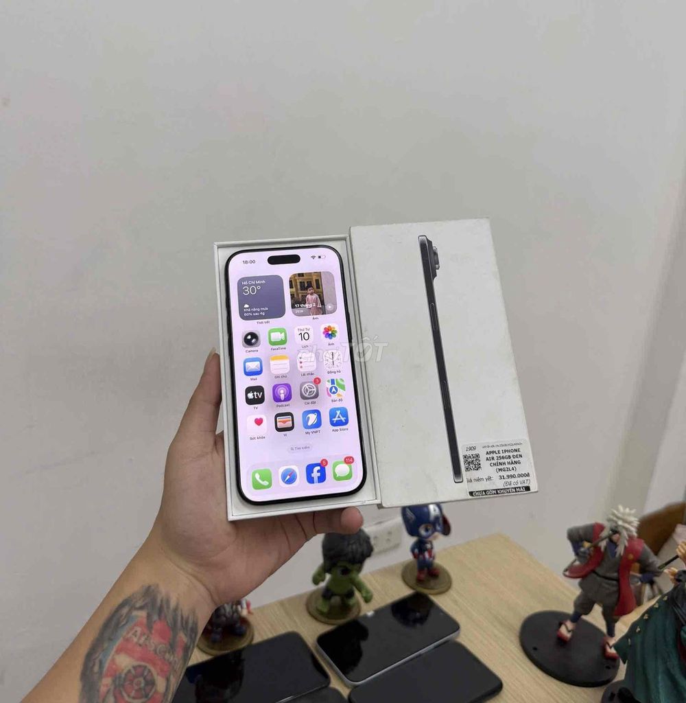 Apple iPhone 17 Air 256GB Đen Zin Nguyên Bản. Mua bán Điện thoại tại Quận Đống Đa Hà Nội được đăng bởi KT Hà Nội Mobile hình 1