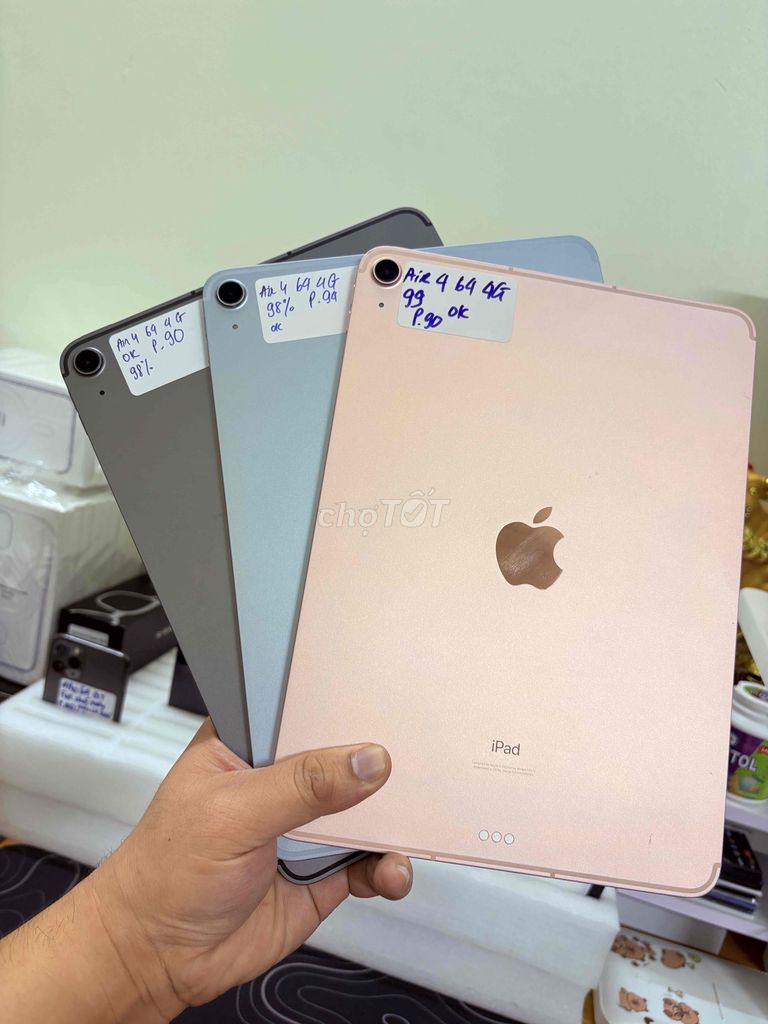 iPad Air 4 64GB Wf+4G Pink Zin đẹp 99. Mua bán Máy tính bảng tại Quận Tân Bình Tp Hồ Chí Minh được đăng bởi TÁO BI STORE CHUYÊN IPAD ZIN CHẤT hình 1